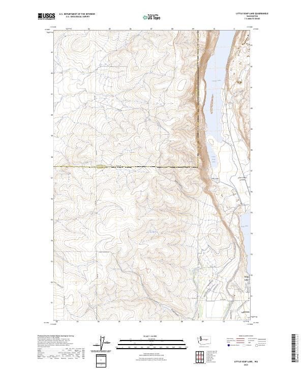 US Topo 7.5-minute map for Little Soap Lake WA