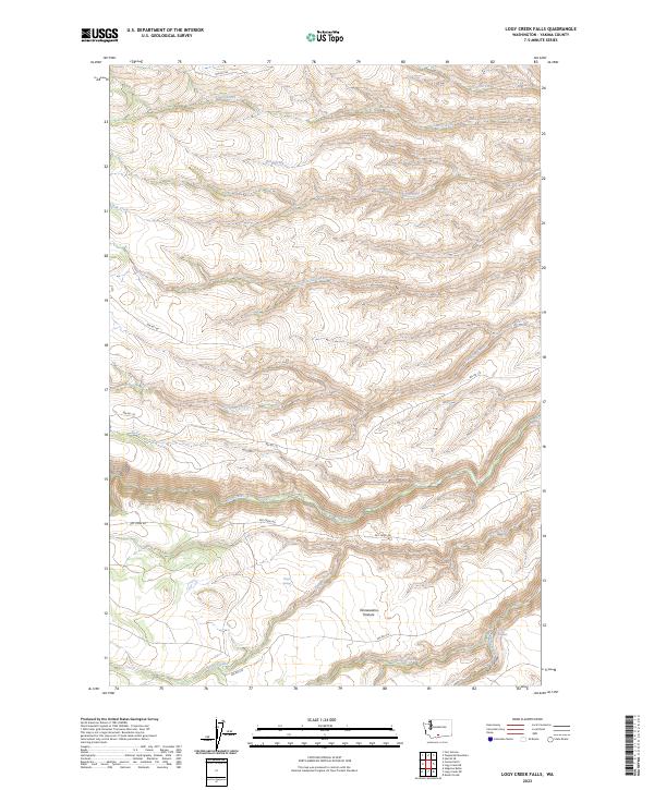 US Topo 7.5-minute map for Logy Creek Falls WA