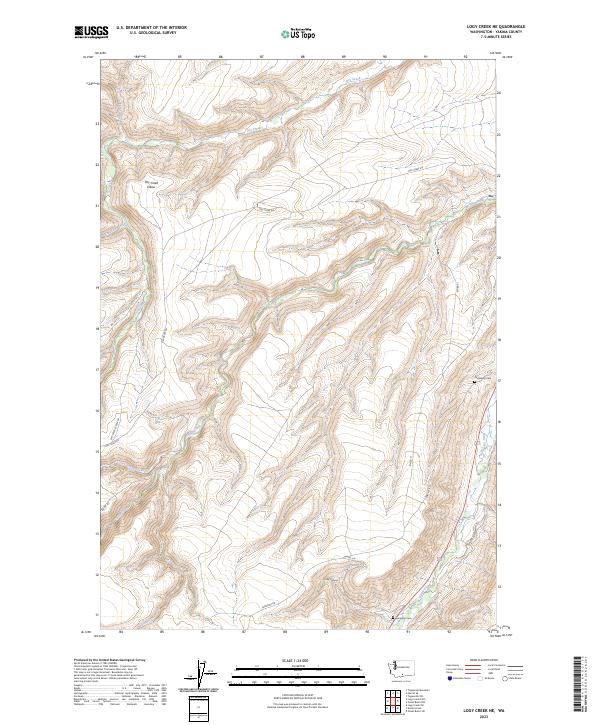 US Topo 7.5-minute map for Logy Creek NE WA