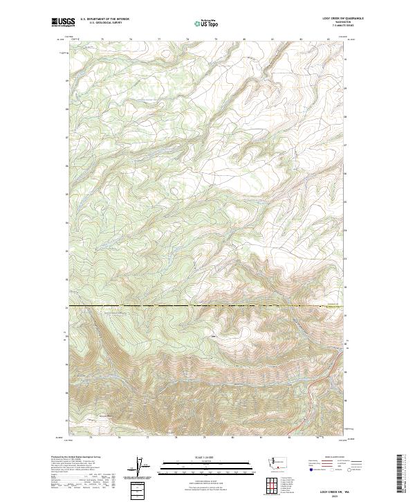 US Topo 7.5-minute map for Logy Creek SW WA