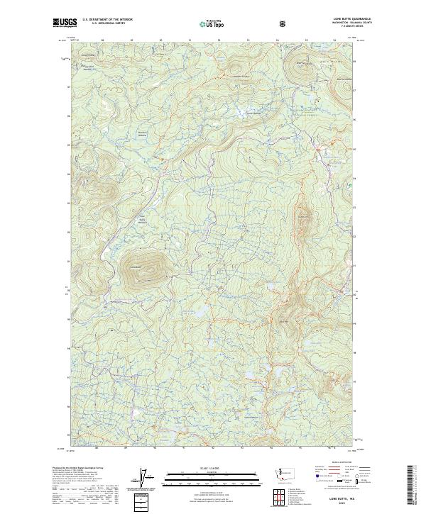 US Topo 7.5-minute map for Lone Butte WA