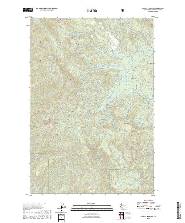 US Topo 7.5-minute map for Lookout Mountain WA