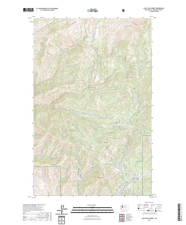 US Topo 7.5-minute map for Loup Loup Summit WA