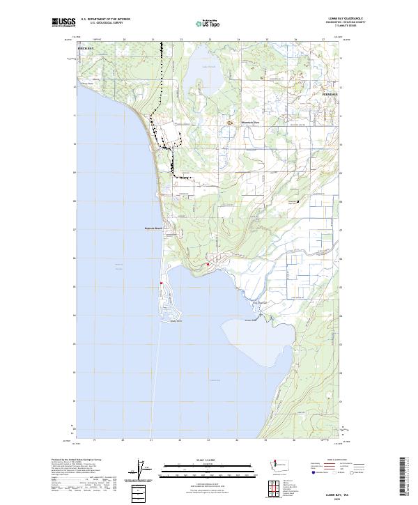 US Topo 7.5-minute map for Lummi Bay WA