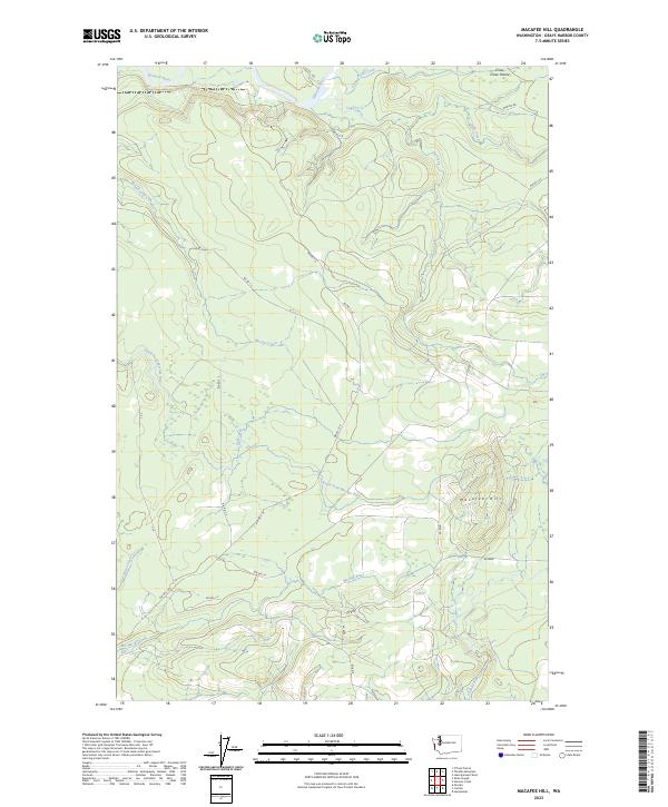 US Topo 7.5-minute map for Macafee Hill WA