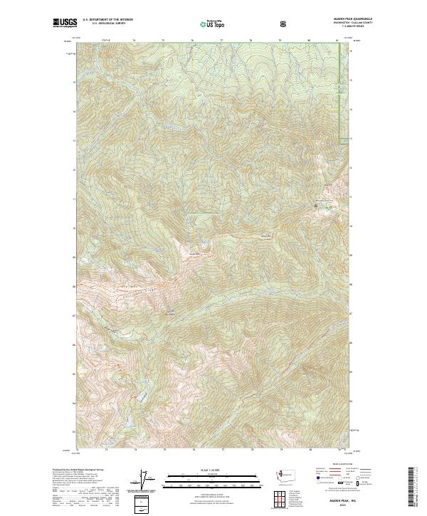 US Topo 7.5-minute map for Maiden Peak WA