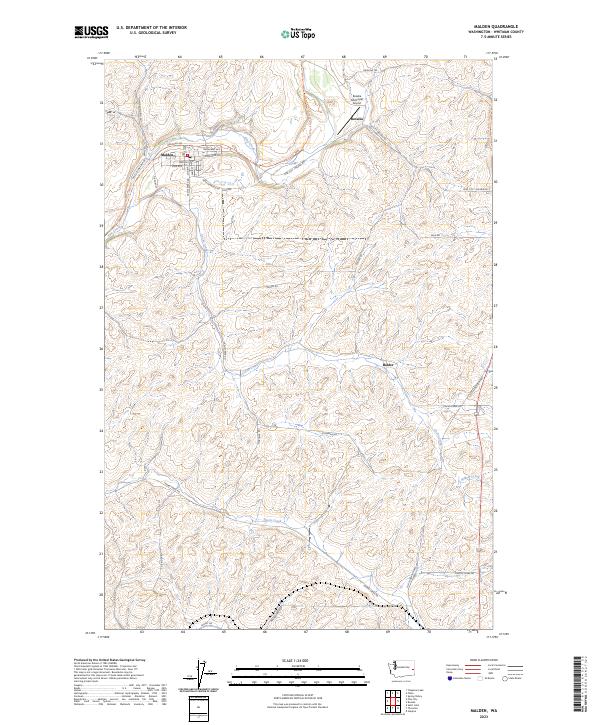 US Topo 7.5-minute map for Malden WA