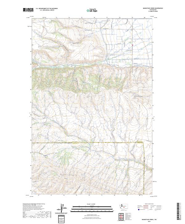 US Topo 7.5-minute map for Manastash Creek WA