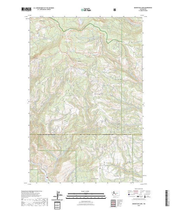 US Topo 7.5-minute map for Manastash Lake WA