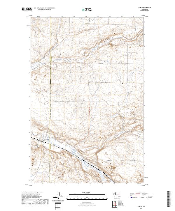 US Topo 7.5-minute map for Marlin WA