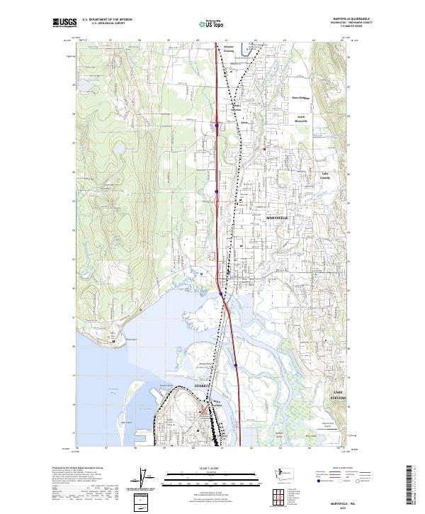 US Topo 7.5-minute map for Marysville WA