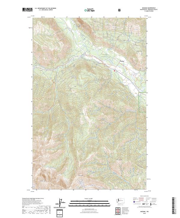 US Topo 7.5-minute map for Mazama WA