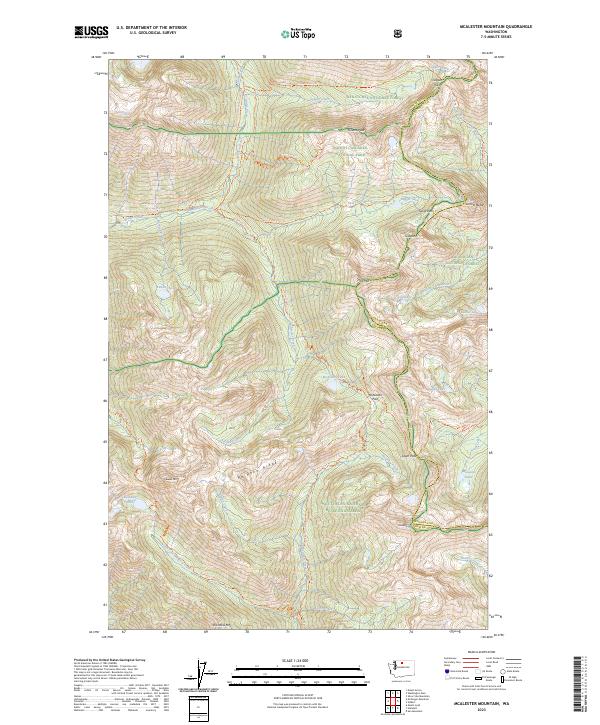 US Topo 7.5-minute map for McAlester Mountain WA