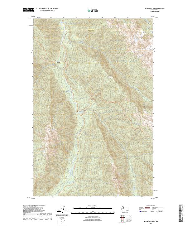 US Topo 7.5-minute map for McCartney Peak WA