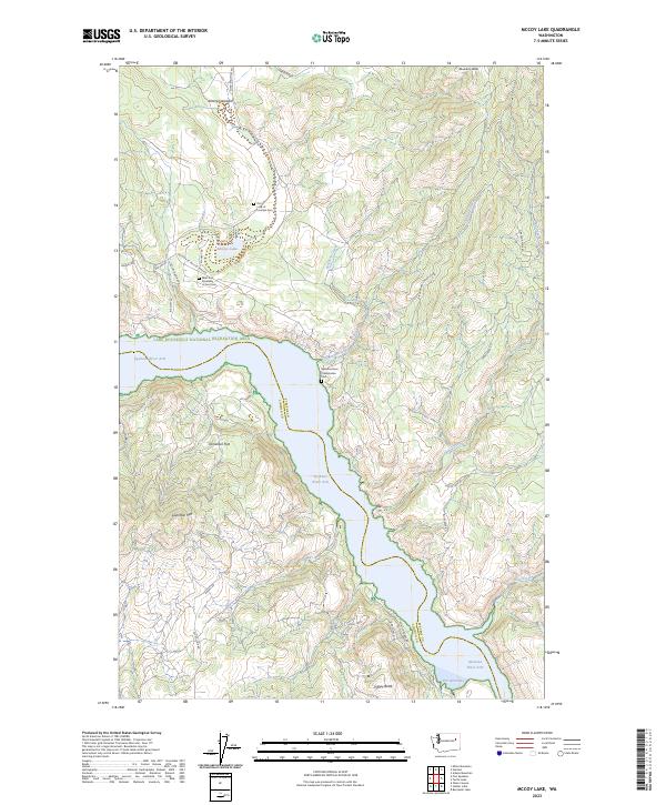 US Topo 7.5-minute map for McCoy Lake WA