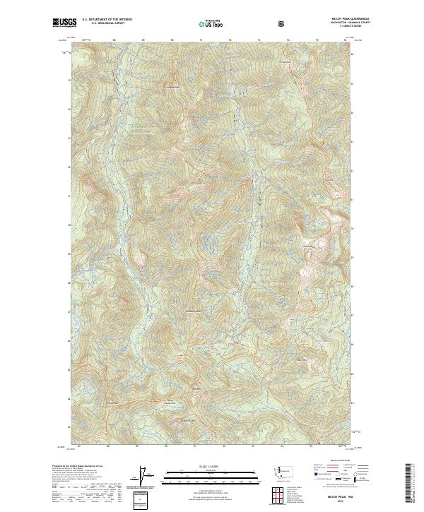 US Topo 7.5-minute map for McCoy Peak WA