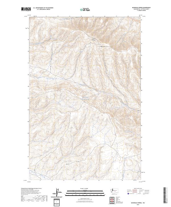 US Topo 7.5-minute map for McDonald Spring WA