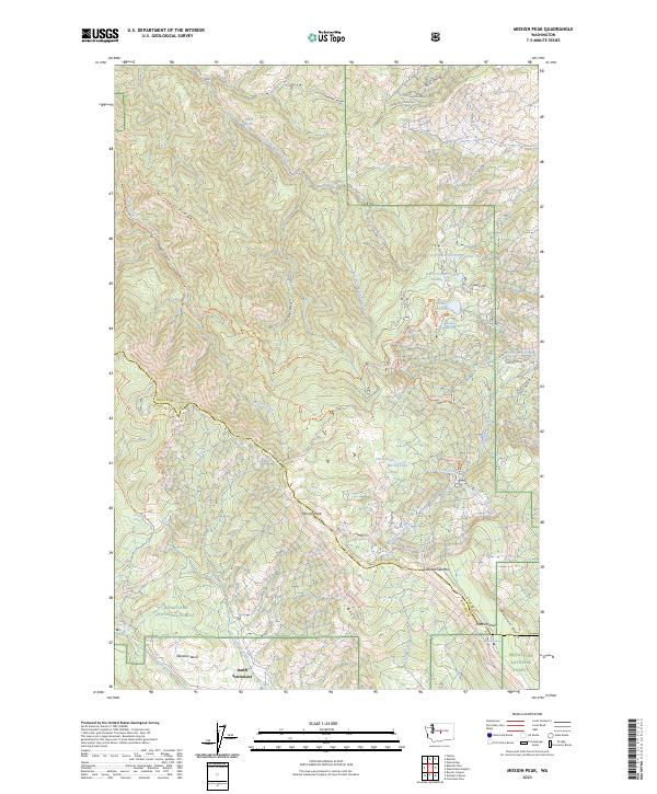 US Topo 7.5-minute map for Mission Peak WA