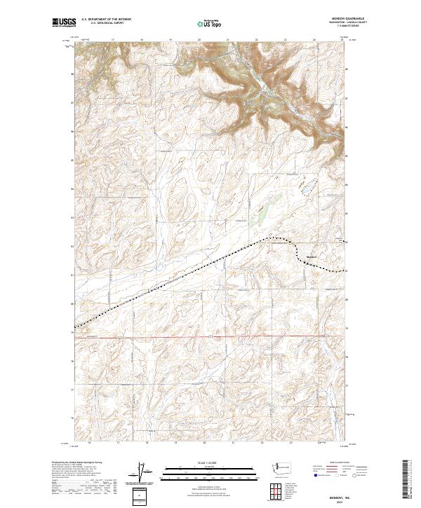 US Topo 7.5-minute map for Mondovi WA