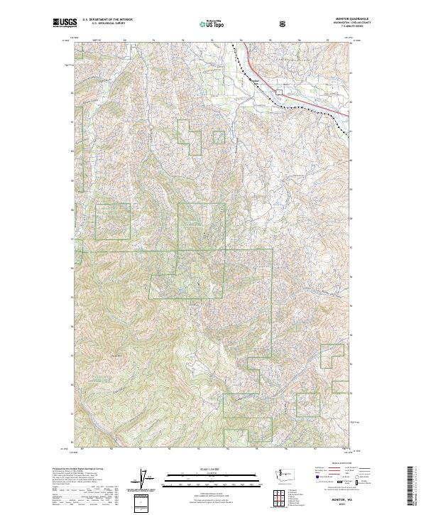 US Topo 7.5-minute map for Monitor WA