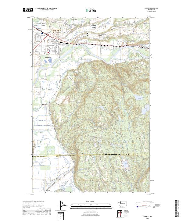 US Topo 7.5-minute map for Monroe WA