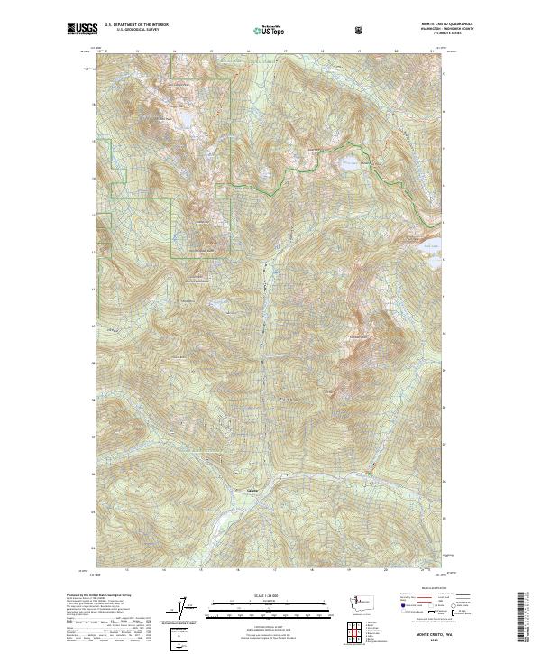 US Topo 7.5-minute map for Monte Cristo WA