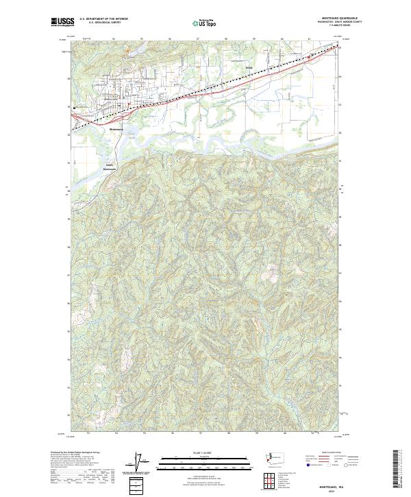 US Topo 7.5-minute map for Montesano WA