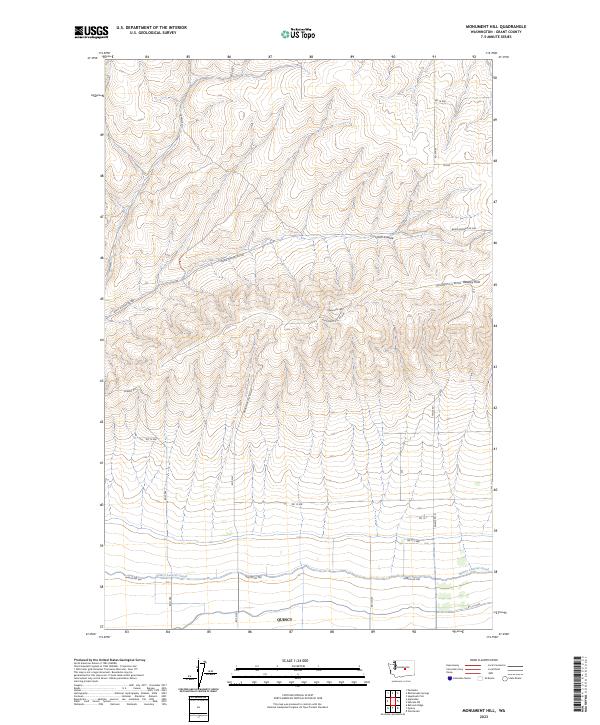 US Topo 7.5-minute map for Monument Hill WA