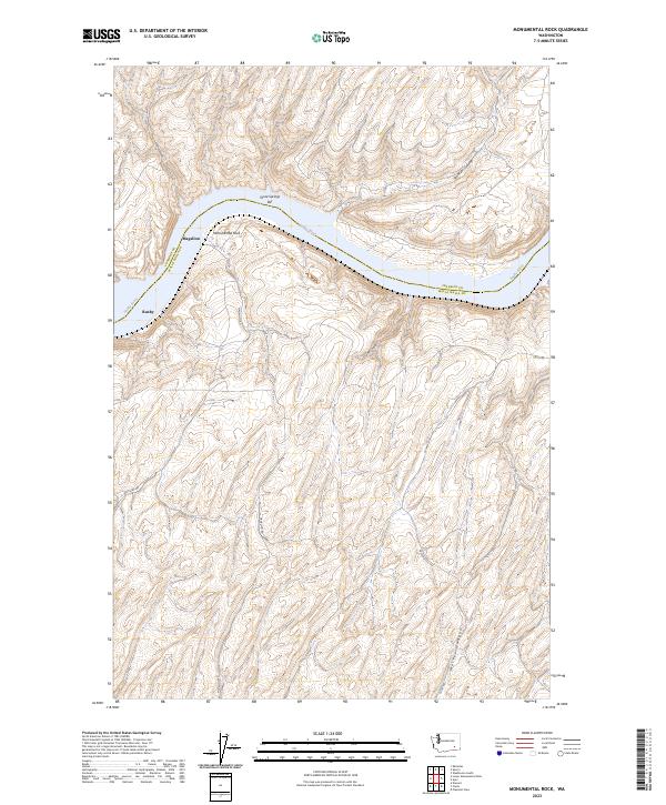 US Topo 7.5-minute map for Monumental Rock WA