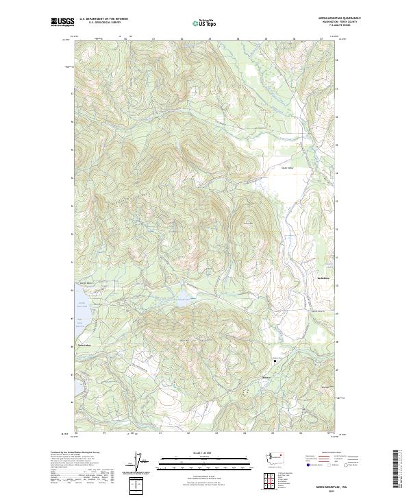 US Topo 7.5-minute map for Moon Mountain WA