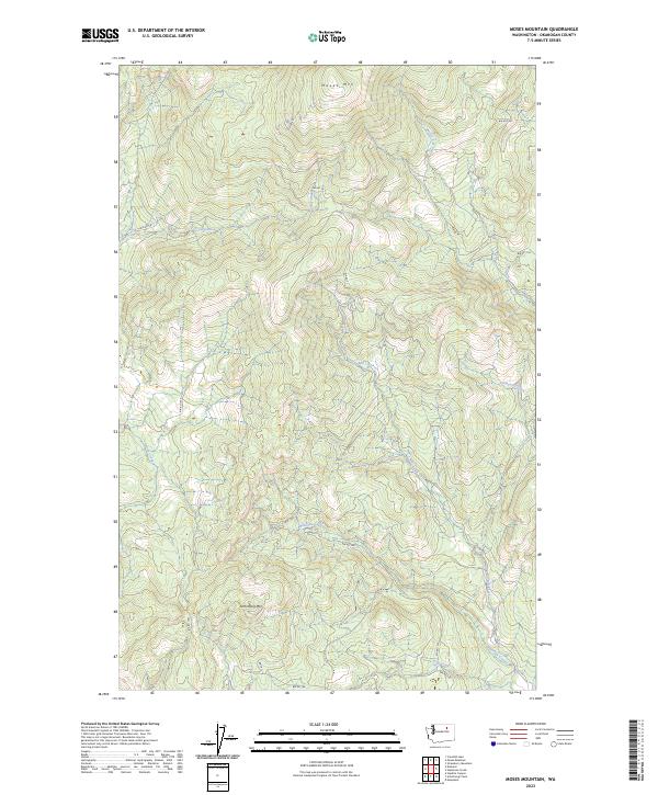 US Topo 7.5-minute map for Moses Mountain WA