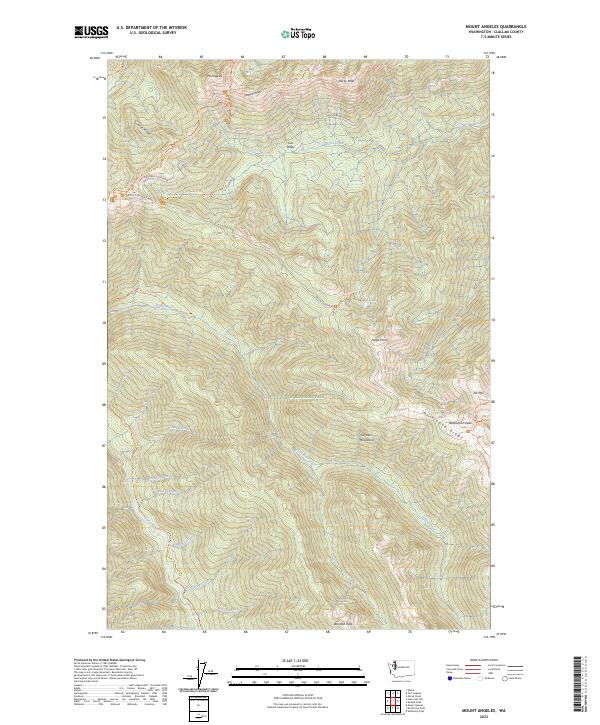 US Topo 7.5-minute map for Mount Angeles WA