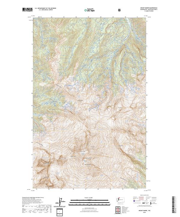 US Topo 7.5-minute map for Mount Baker WA