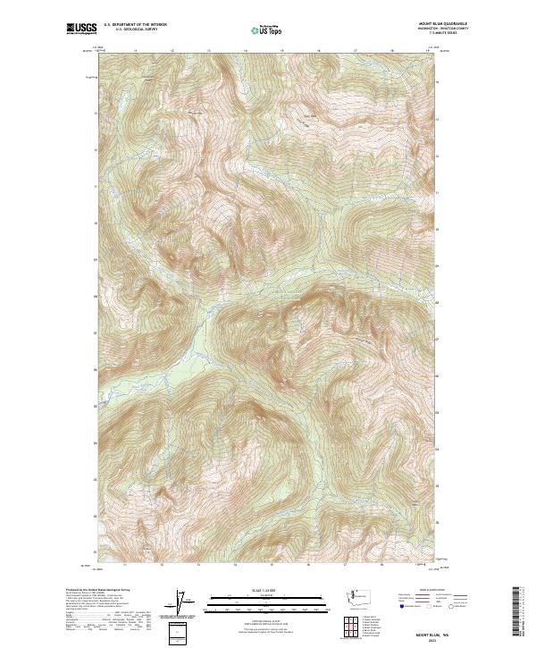 US Topo 7.5-minute map for Mount Blum WA