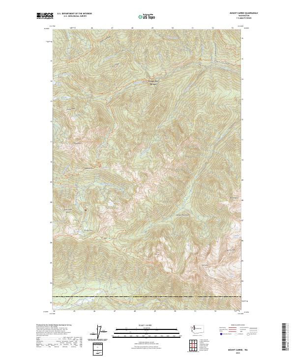 US Topo 7.5-minute map for Mount Carrie WA