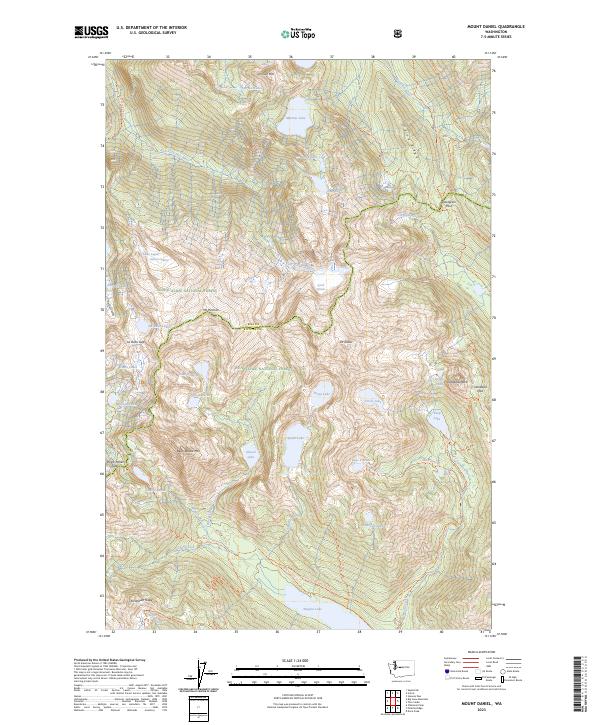 US Topo 7.5-minute map for Mount Daniel WA