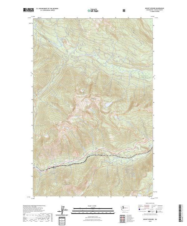 US Topo 7.5-minute map for Mount Howard WA