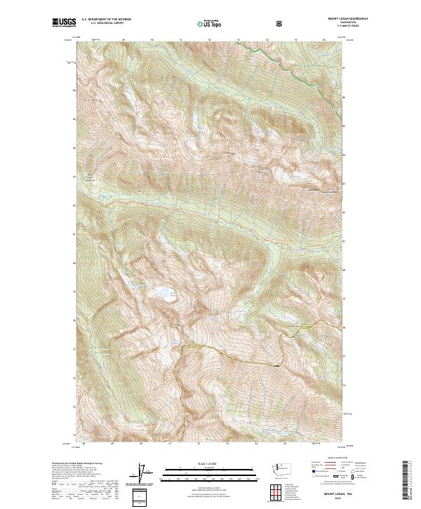 US Topo 7.5-minute map for Mount Logan WA