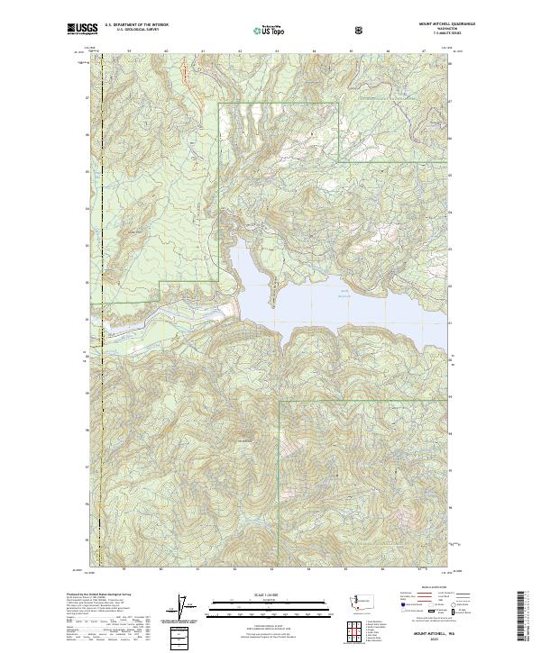 US Topo 7.5-minute map for Mount Mitchell WA