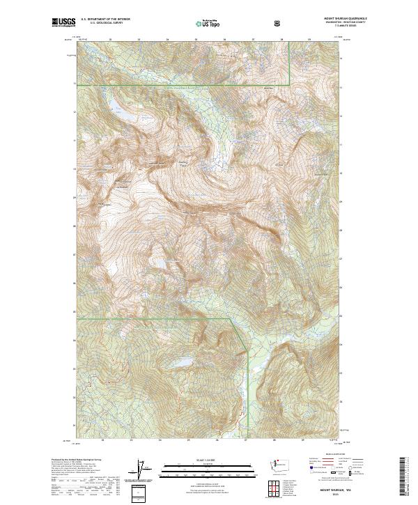 US Topo 7.5-minute map for Mount Shuksan WA