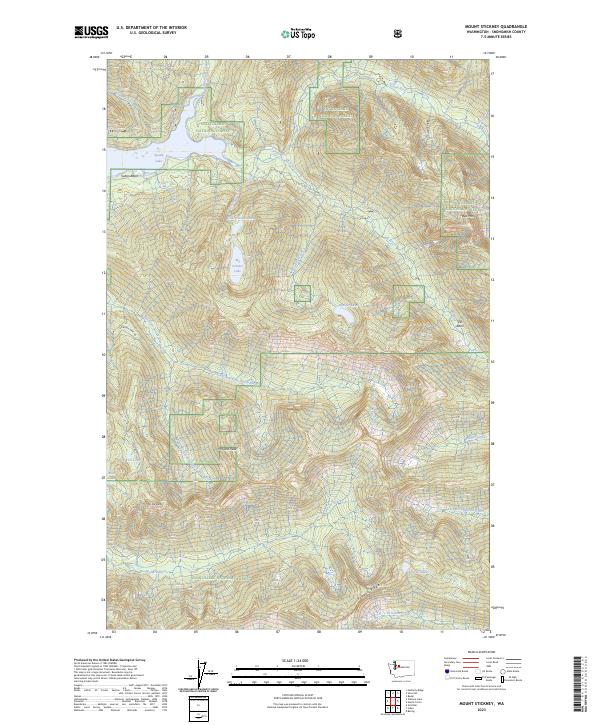 US Topo 7.5-minute map for Mount Stickney WA