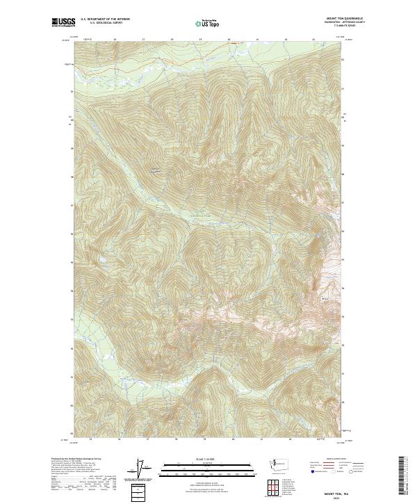 US Topo 7.5-minute map for Mount Tom WA