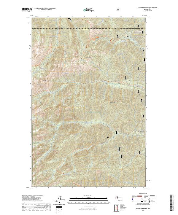 US Topo 7.5-minute map for Mount Townsend WA