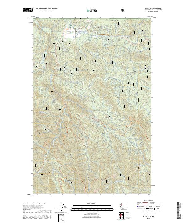 US Topo 7.5-minute map for Mount Zion WA