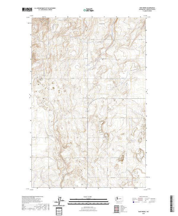 US Topo 7.5-minute map for Mud Spring WA