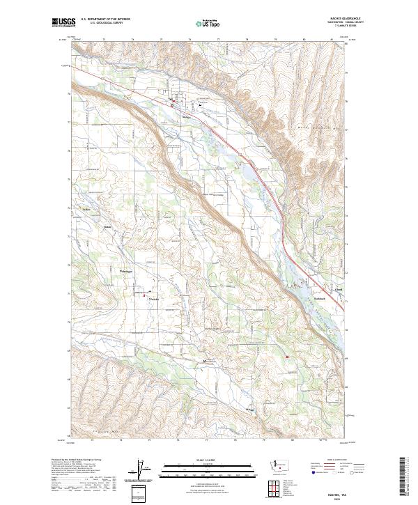 US Topo 7.5-minute map for Naches WA