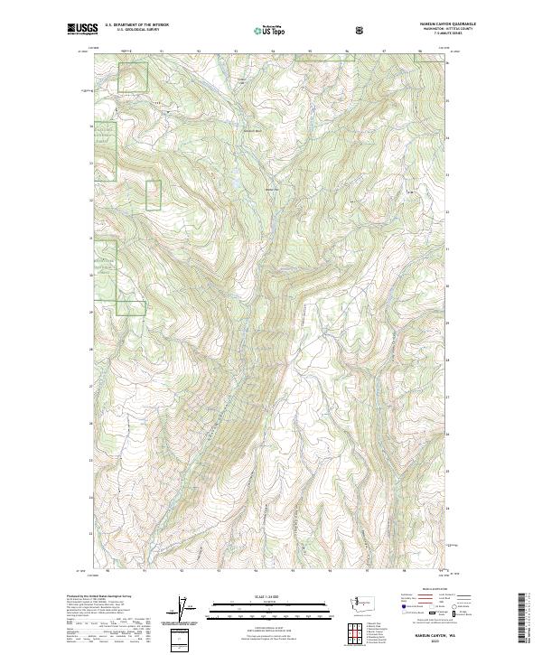 US Topo 7.5-minute map for Naneum Canyon WA