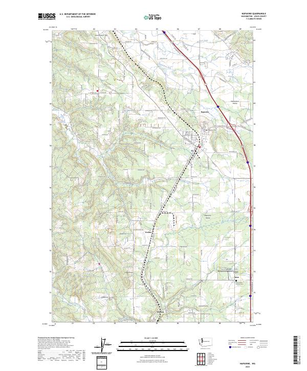 US Topo 7.5-minute map for Napavine WA