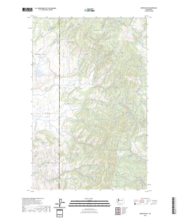 US Topo 7.5-minute map for Nespelem NE WA