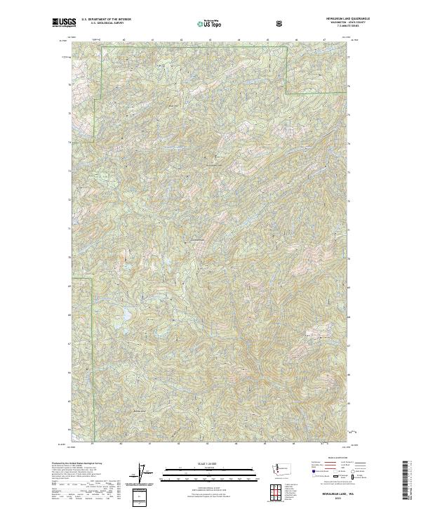 US Topo 7.5-minute map for Newaukum Lake WA